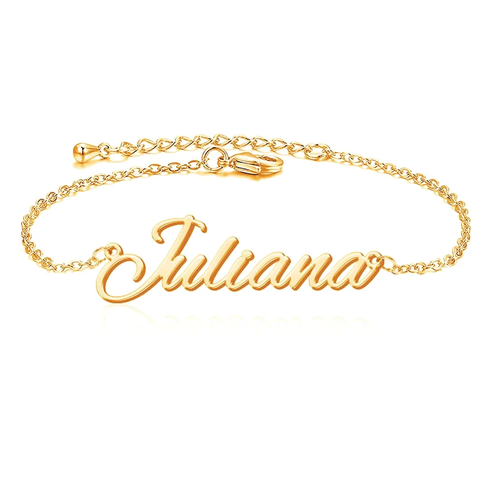 Yofair Script name bracelet