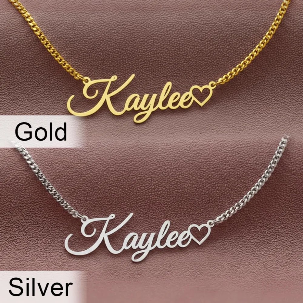 Yofair Script name necklace, view 4