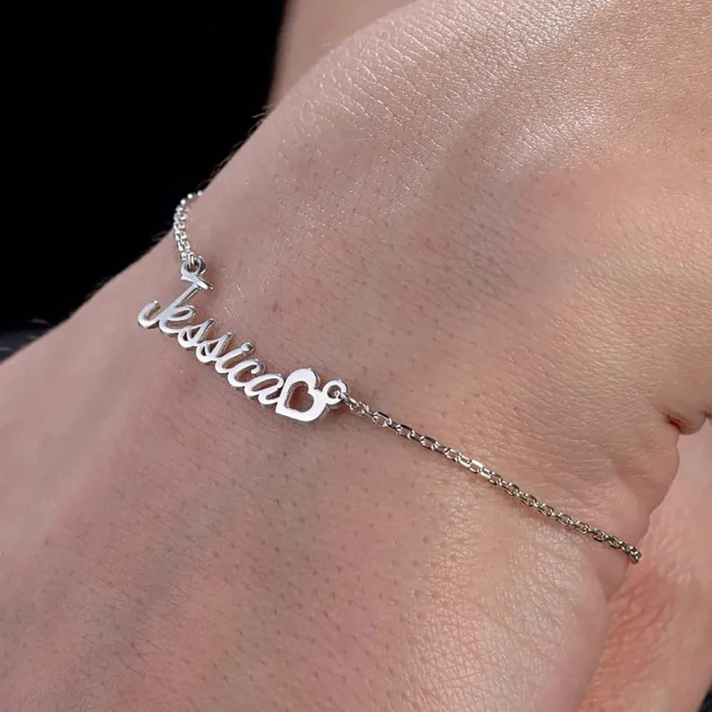 Yofair Name bracelet with a heart, view 4