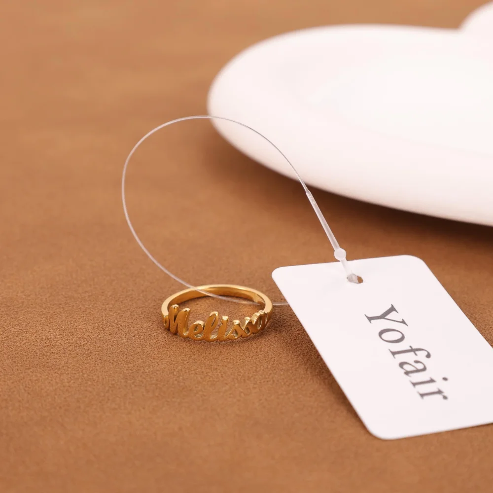 Yofair Sterling silver name ring, view 2