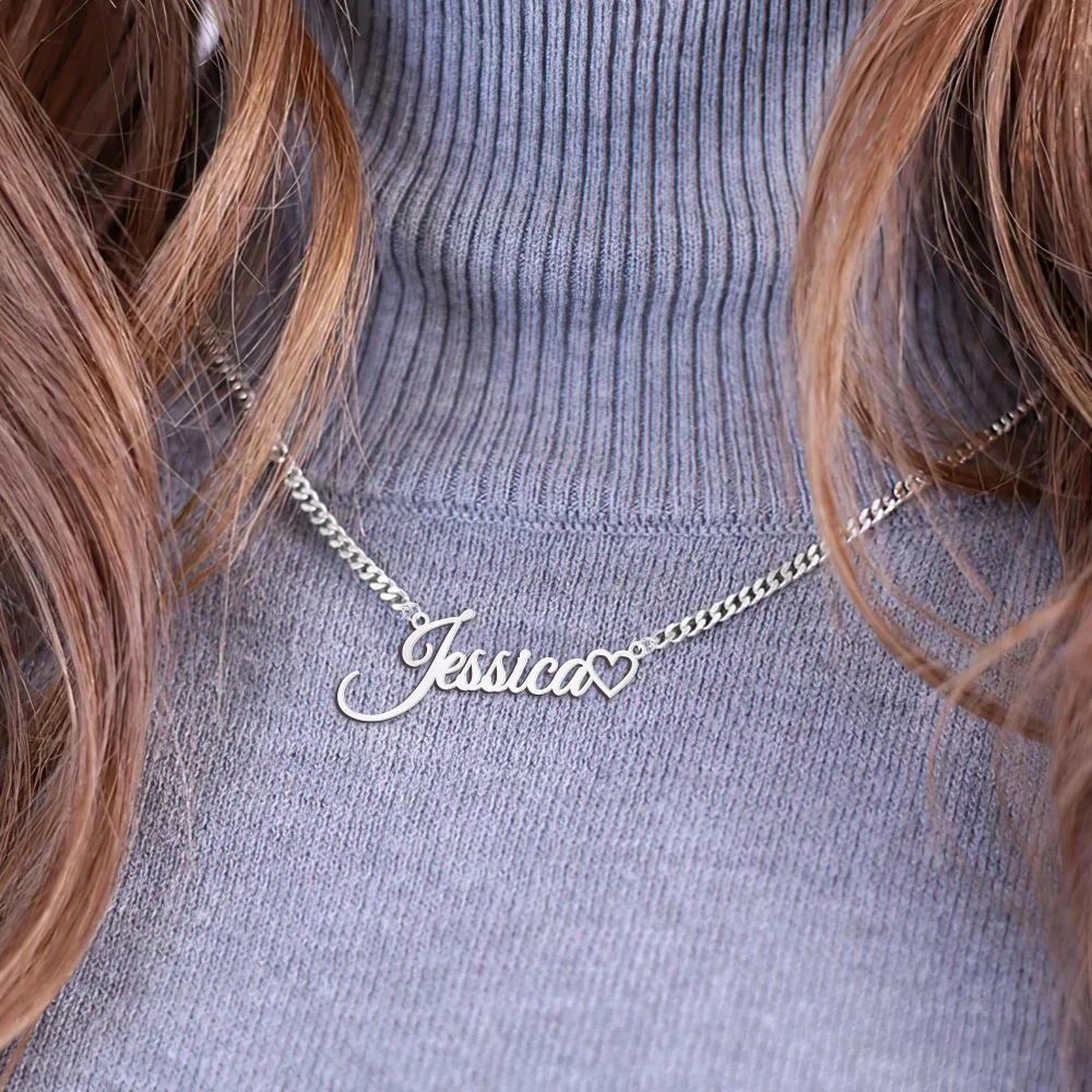 Yofair Script name necklace, view 5