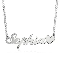 Heart Name Necklace 1-Silver