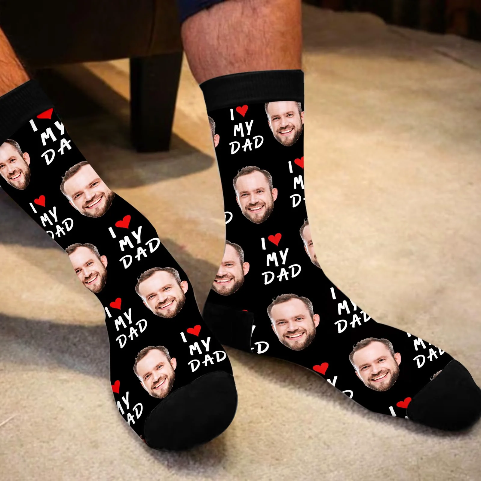 Yofair Photo socks with a face, view 2