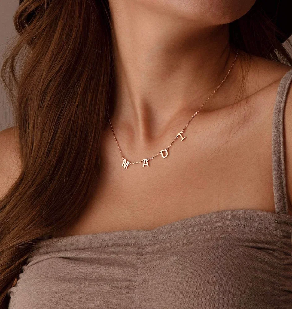 Yofair Gold plated name necklace, view 5