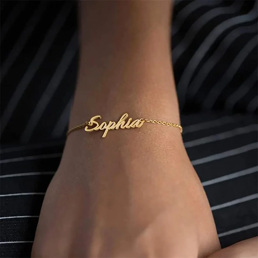 Yofair Script name bracelet, view 3