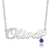 Heart Name Necklace 3-Silver