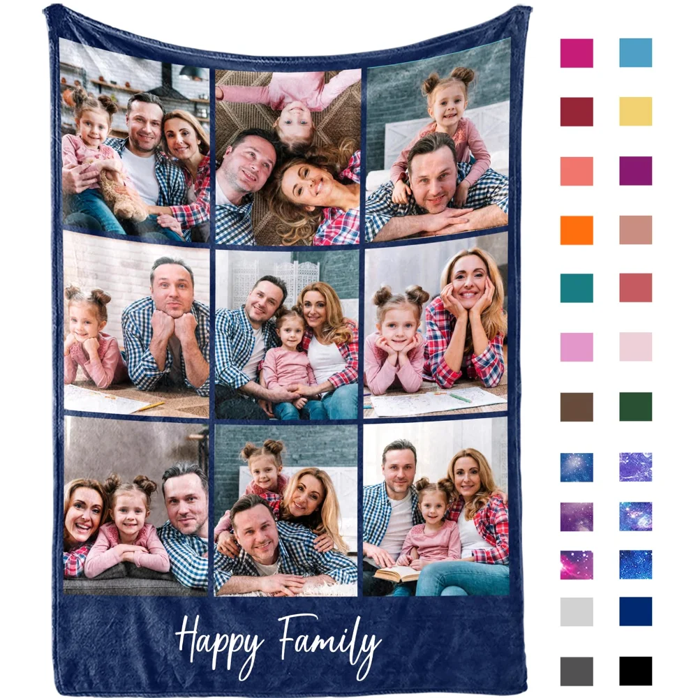 Yofair Flannel photo blanket for mom