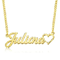 Heart Name Necklace 2-Gold