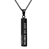 Bar Necklace-Black 1