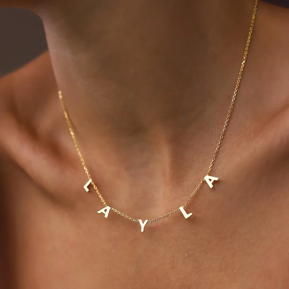 Yofair Gold plated name necklace, view 3