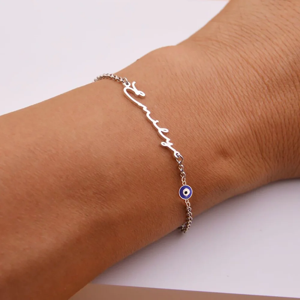 Yofair Name bracelet with an evil eye, view 4